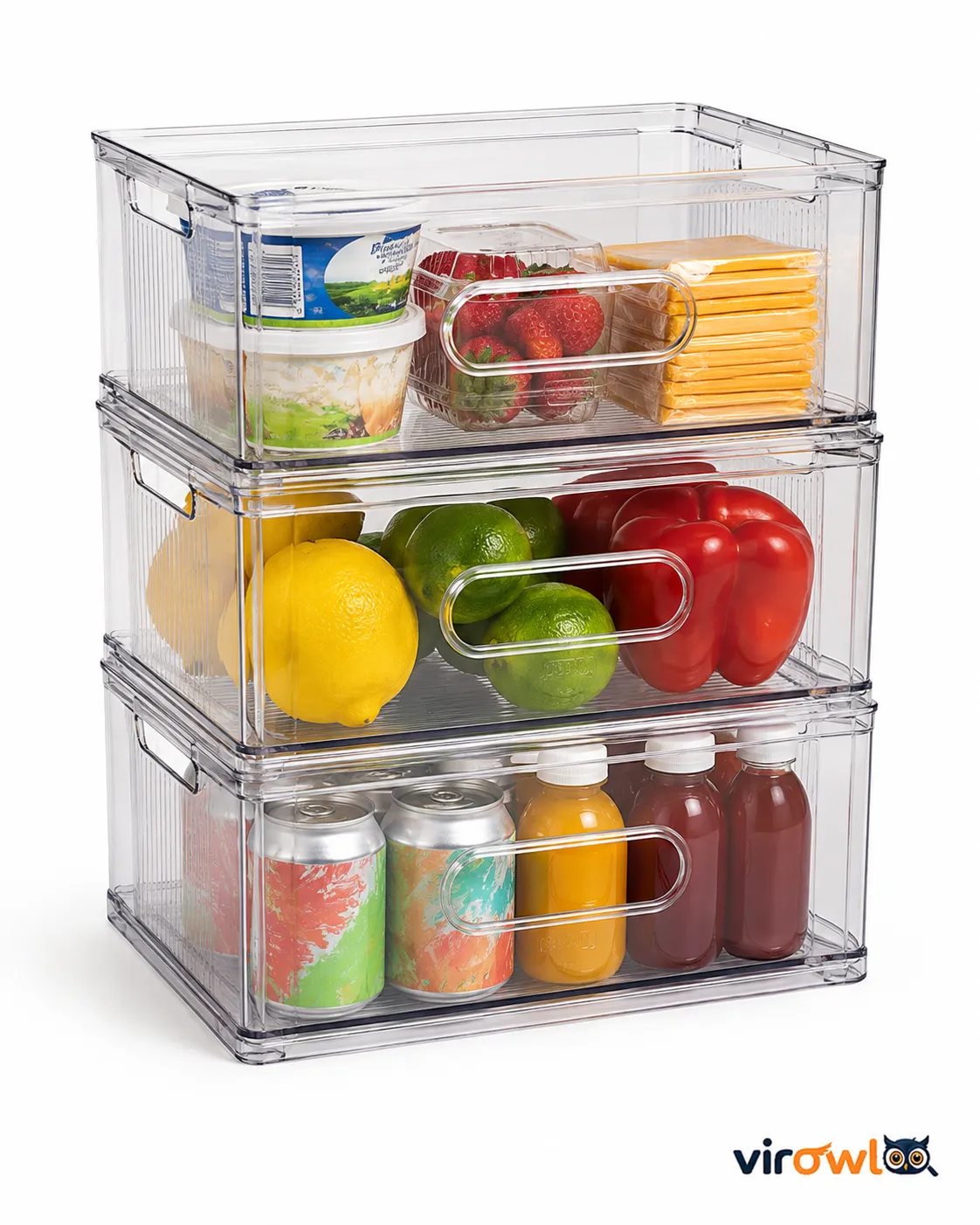 Stackable Fridge Organizer Bins